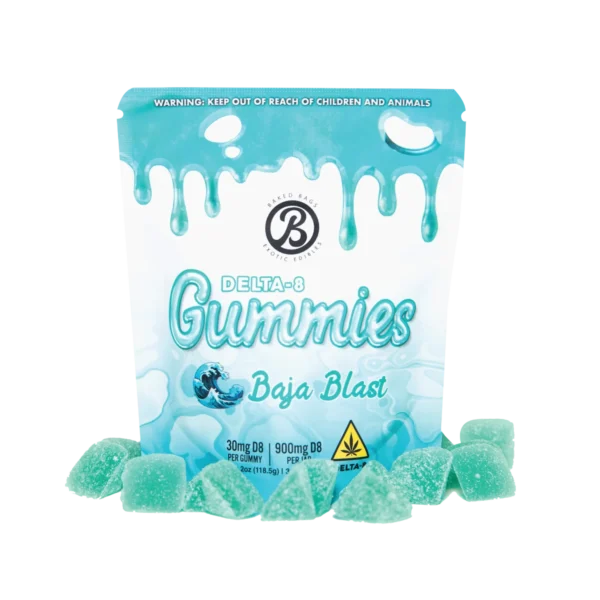 Baked Bags Baja Blast Gummies 300mg Delta-9 THC